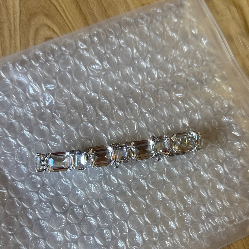 Swarovski Millenia bracelet Octagon cut, White, Rhodium plated
